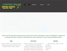 Tablet Screenshot of dutchforkdriving.com